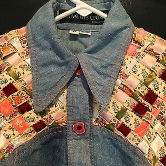 Vintage Designer RARE Denim Long Sleeve Blouse - - Picture 2 of 8